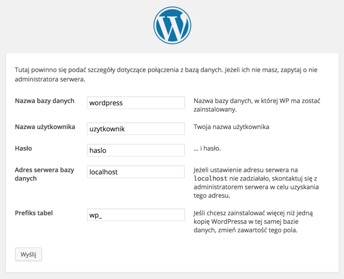 WordPress - instalacja